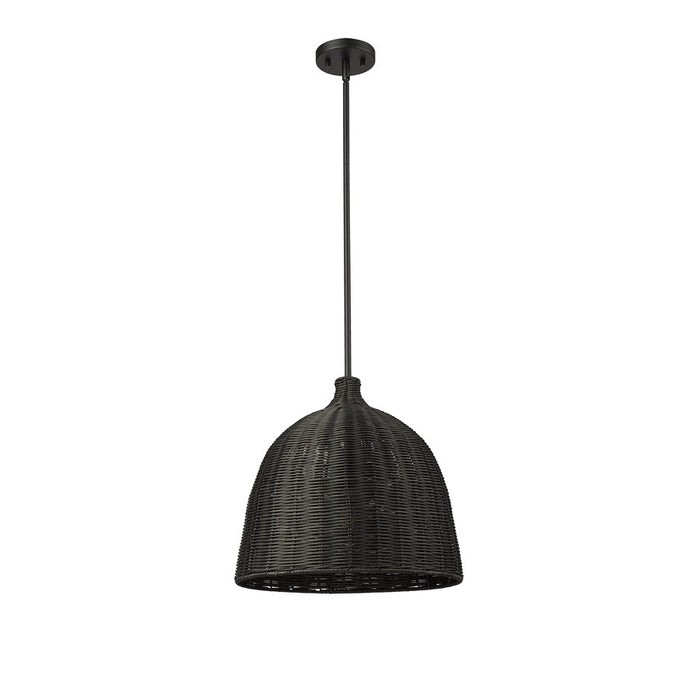 Millennium Lighting Elise 1 Light Pendant, Matte Black