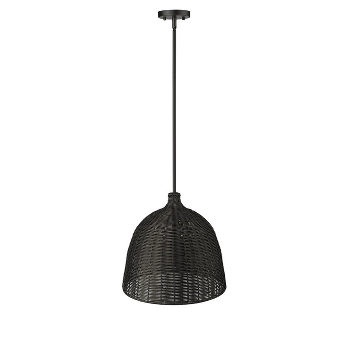 Millennium Lighting Elise 1 Light Pendant, Matte Black