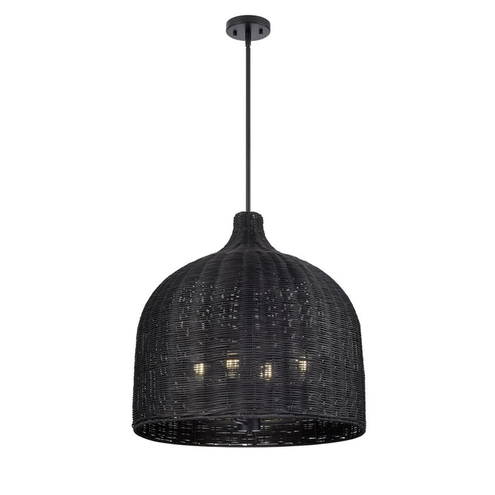 Millennium Lighting Elise 4Lt 24" Pendant, Black/Black - 9027-MB