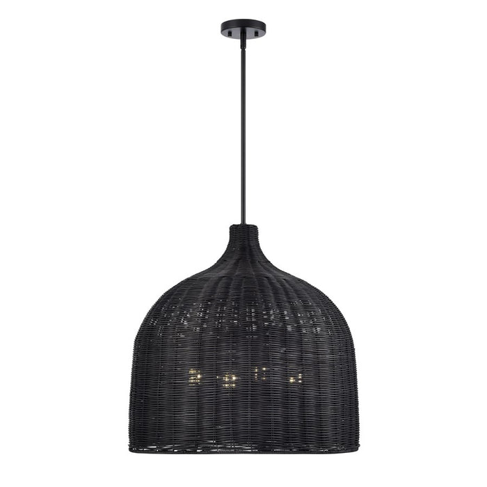 Millennium Lighting Elise 4Lt 24" Pendant, Black/Black