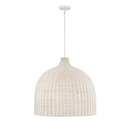 Millennium Lighting Elise 4Lt 24" Pendant, Textured White/White