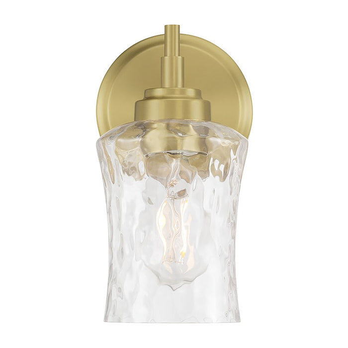 Millennium Clarvyn 1Lt Wall Sconce, Brass/Clear Stone Water