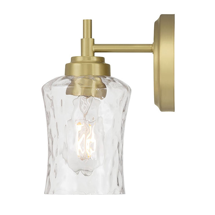 Millennium Clarvyn 1Lt Wall Sconce, Brass/Clear Stone Water