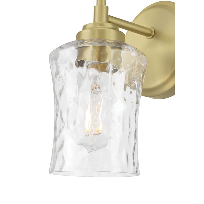 Millennium Clarvyn 1Lt Wall Sconce, Brass/Clear Stone Water