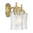 Millennium Clarvyn 2Lt Bathroom Vanity Light, Brass/Clear Stone