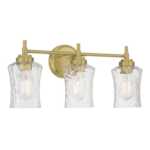 Millennium Clarvyn 3Lt Bathroom Vanity Light, Brass/Clear Stone - 909103-VB