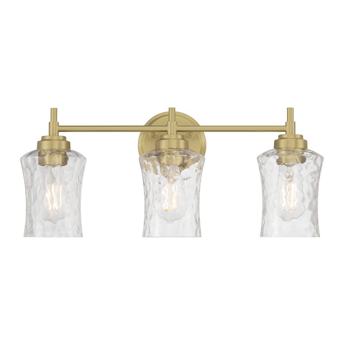 Millennium Clarvyn 3Lt Bathroom Vanity Light, Brass/Clear Stone