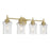 Millennium Clarvyn 4Lt Bathroom Vanity Light, Brass/Clear Stone - 909104-VB