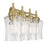 Millennium Clarvyn 4Lt Bathroom Vanity Light, Brass/Clear Stone