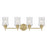 Millennium Clarvyn 4Lt Bathroom Vanity Light, Brass/Clear Stone