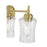 Millennium Clarvyn 4Lt Bathroom Vanity Light, Brass/Clear Stone