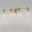 Millennium Clarvyn 4Lt Bathroom Vanity Light, Brass/Clear Stone