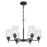 Millennium Clarvyn 6Lt Chandelier, Black/Clear Stone Water - 909106-MB