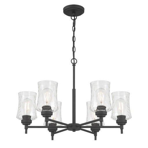 Millennium Clarvyn 6Lt Chandelier, Black/Clear Stone Water - 909106-MB