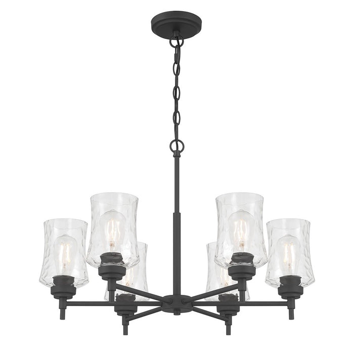 Millennium Clarvyn 6Lt Chandelier, Black/Clear Stone Water - 909106-MB