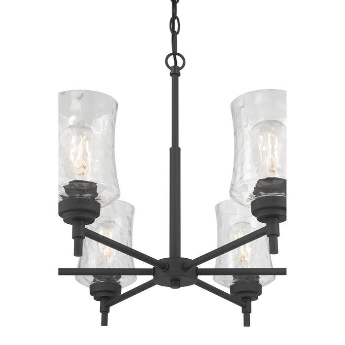 Millennium Clarvyn 6Lt Chandelier, Black/Clear Stone Water