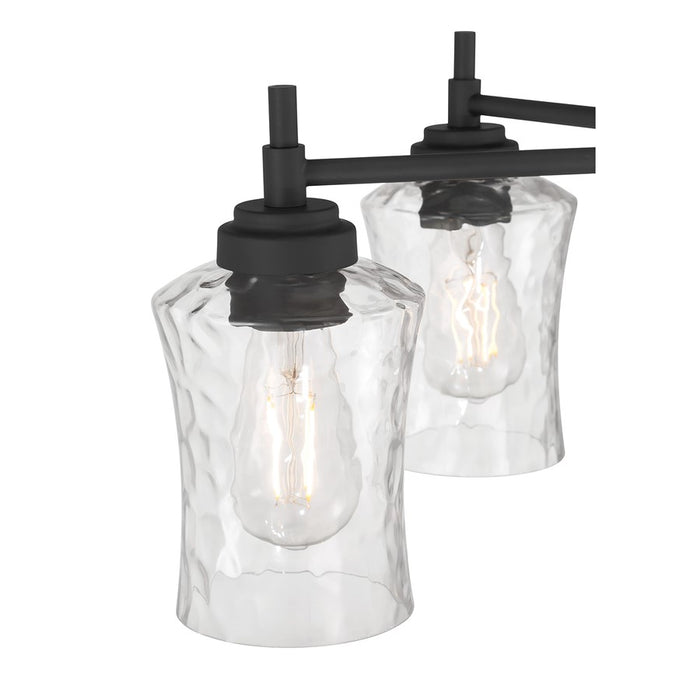 Millennium Clarvyn 6Lt Chandelier, Black/Clear Stone Water