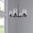 Millennium Clarvyn 6Lt Chandelier, Black/Clear Stone Water