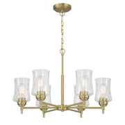 Millennium Clarvyn 6Lt Chandelier, Brass/Clear Stone Water - 909106-VB