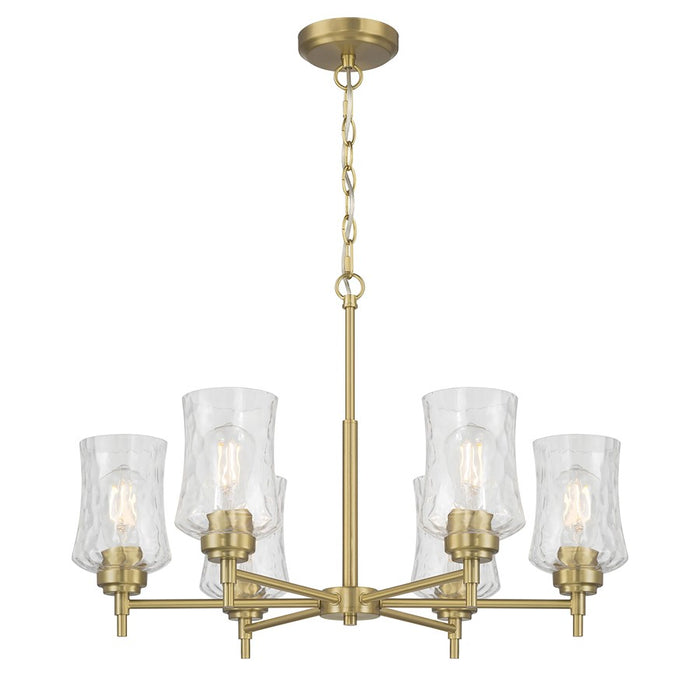 Millennium Clarvyn 6Lt Chandelier, Brass/Clear Stone Water - 909106-VB
