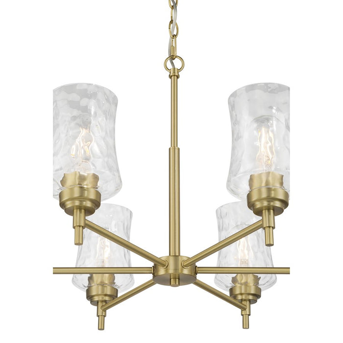 Millennium Clarvyn 6Lt Chandelier, Brass/Clear Stone Water