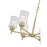 Millennium Clarvyn 6Lt Chandelier, Brass/Clear Stone Water