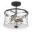 Millennium Clarvyn 2Lt Ceiling Fixture, Black/Clear Stone Water - 909201-MB