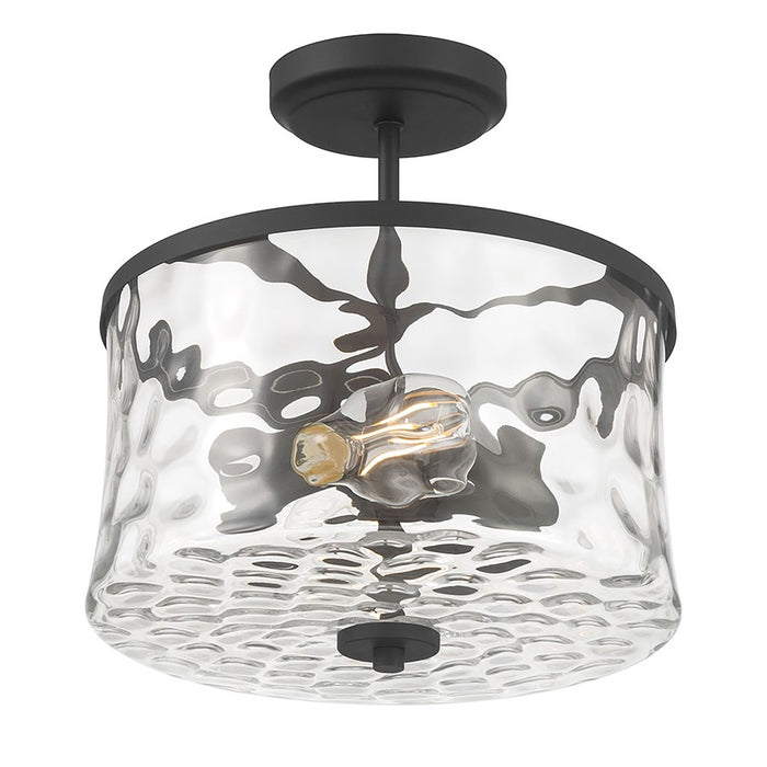 Millennium Clarvyn 2Lt Ceiling Fixture, Black/Clear Stone Water - 909201-MB