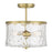Millennium Clarvyn 2Lt Ceiling Fixture, Brass/Clear Stone Water