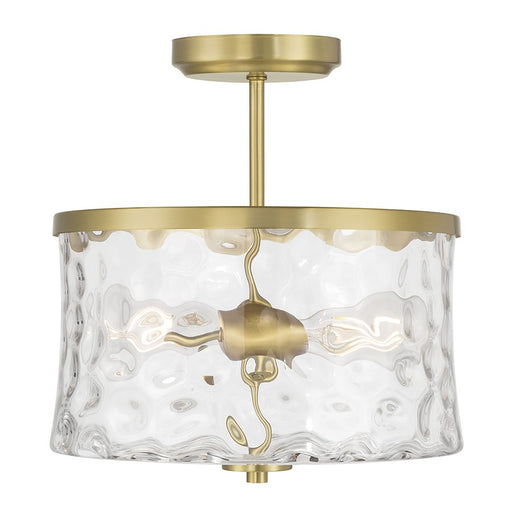 Millennium Clarvyn 2Lt Ceiling Fixture, Brass/Clear Stone Water
