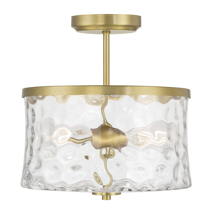 Millennium Clarvyn 2Lt Ceiling Fixture, Brass/Clear Stone Water