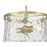 Millennium Clarvyn 2Lt Ceiling Fixture, Brass/Clear Stone Water