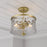 Millennium Clarvyn 2Lt Ceiling Fixture, Brass/Clear Stone Water