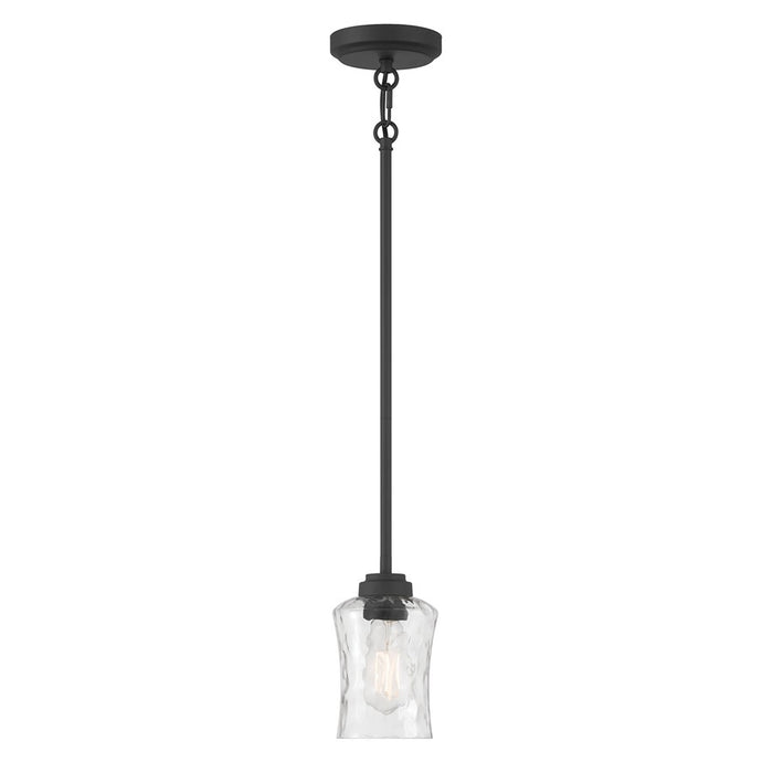 Millennium Clarvyn 1Lt Pendant, Black/Clear Stone Water