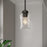 Millennium Clarvyn 1Lt Pendant, Black/Clear Stone Water