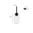 Millennium Clarvyn 1Lt Pendant, Black/Clear Stone Water