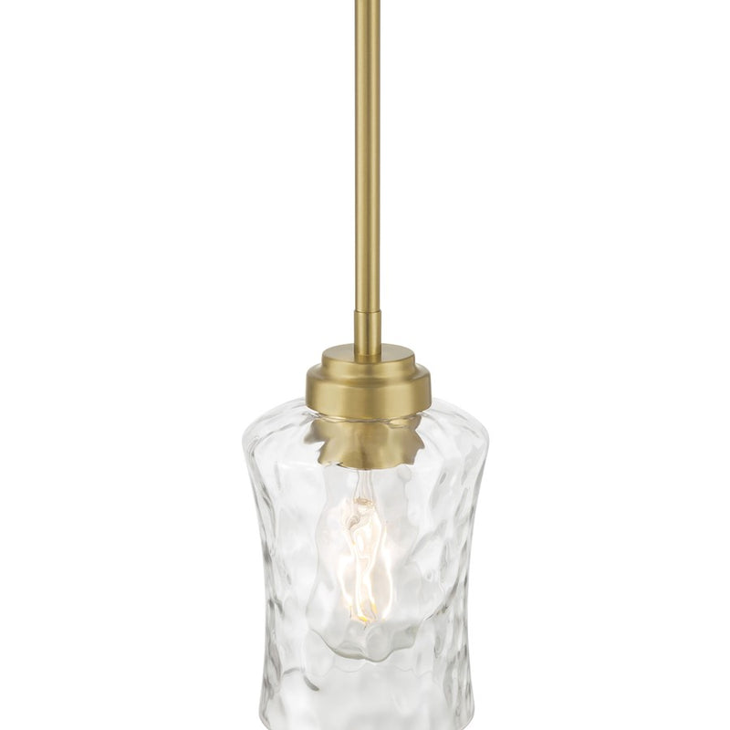 Millennium Clarvyn 1Lt Pendant, Brass/Clear Stone Water