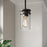 Millennium Lighting Lunden 1 Light Pendant, Matte Black/Clear