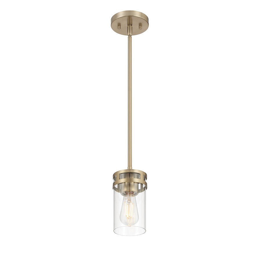 Millennium Lighting Lunden 1 Light Pendant, Modern Gold/Clear - 91011-MG