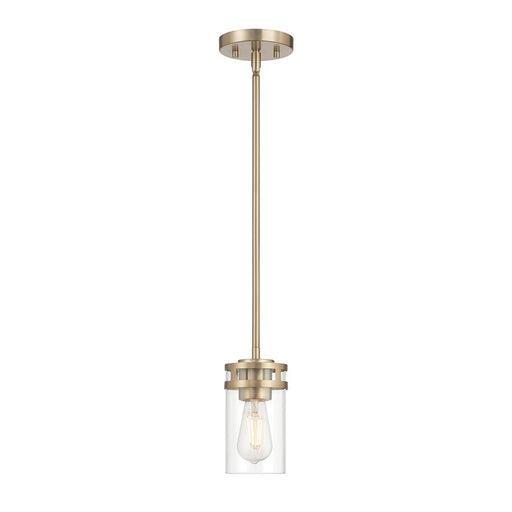 Millennium Lighting Lunden 1 Light Pendant, Modern Gold/Clear