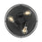 Millennium Lighting Lunden 3 Light Flush Mount, Matte Black/Clear