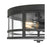 Millennium Lighting Lunden 3 Light Flush Mount, Matte Black/Clear
