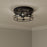 Millennium Lighting Lunden 3 Light Flush Mount, Matte Black/Clear