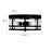Millennium Lighting Lunden 3 Light Flush Mount, Matte Black/Clear
