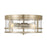 Millennium Lighting Lunden 3 Light Flush Mount, Modern Gold/Clear
