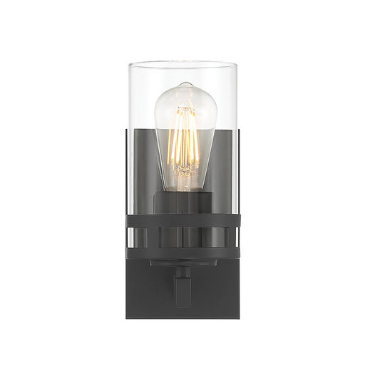 Millennium Lighting Lunden 1Lt Wall Sconce, Matte Black/Clear