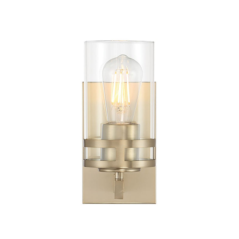 Millennium Lighting Lunden 1Lt Wall Sconce, Modern Gold/Clear