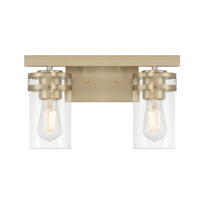 Millennium Lighting Lunden 2Lt Bathroom Vanity Light, Gold/Clear