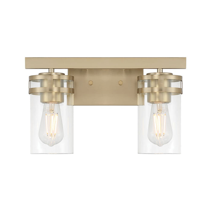 Millennium Lighting Lunden 2Lt Bathroom Vanity Light, Gold/Clear