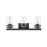 Millennium Lighting Lunden 3Lt Vanity, Black/Clear - 91023-MB
